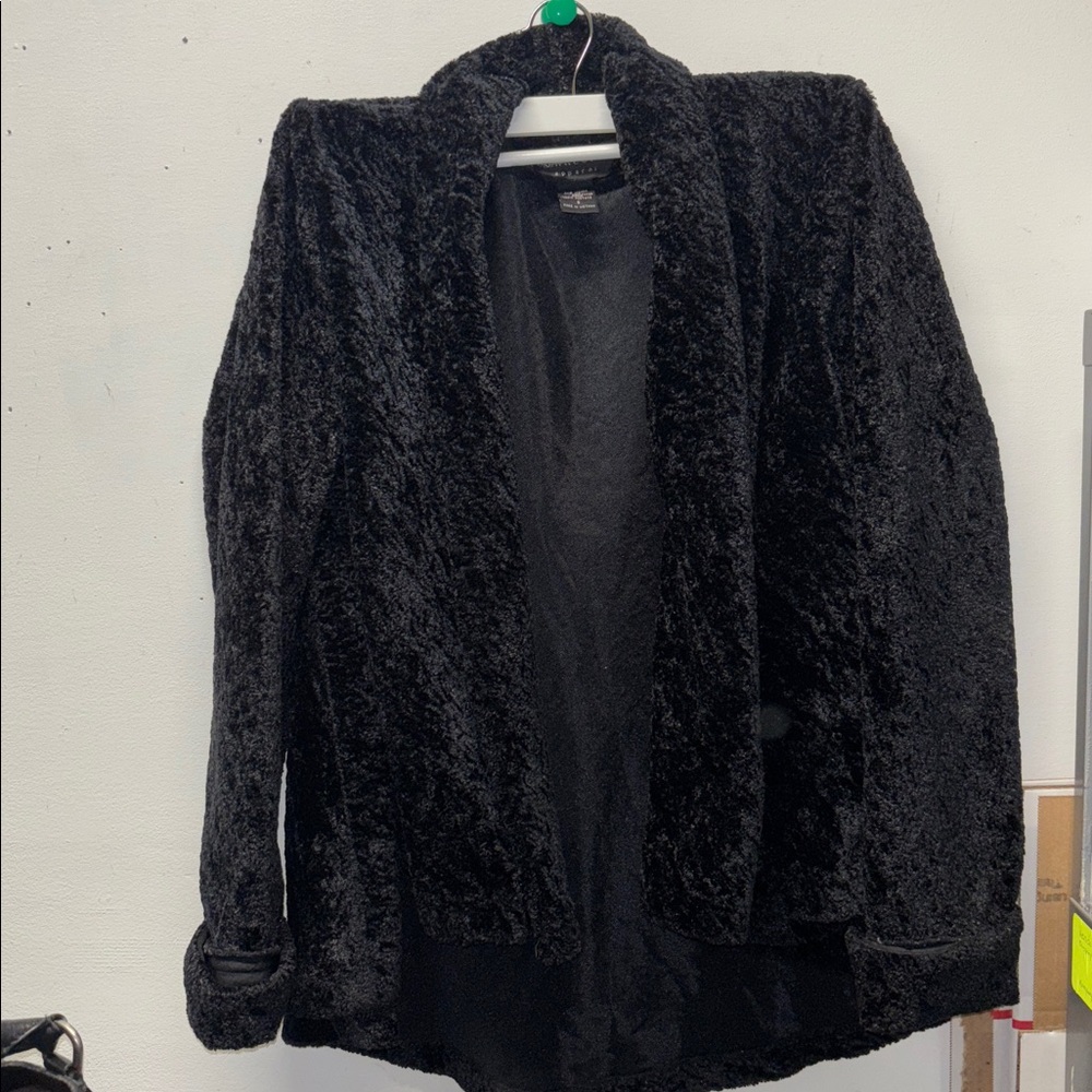 “Connected Apparel” Black Teddy Jacket, size small